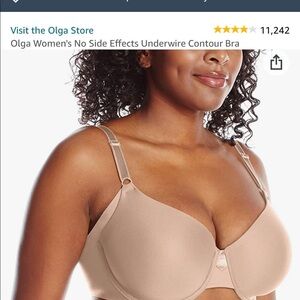 Olga‎ No Side Effects Underwire Bra Toasted Almond 40D Brand new with tag